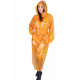 KLEMARO PVC Plastik - Mantel Regenmantel Folienmantel RA79ms ORT1 Orange halbtransparent XL - Auf Lager