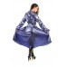 KLEMARO PVC Plastik - Mantel Regenmantel Folienmantel 1950er-Style Kapuze Damen RA87 STOCK RUBY COAT