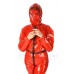 KLEMARO PVC Plastik - Strampler/Overall mit komplett schließbarer Kapuze Damen SU48 SUCTION JUMPSUIT